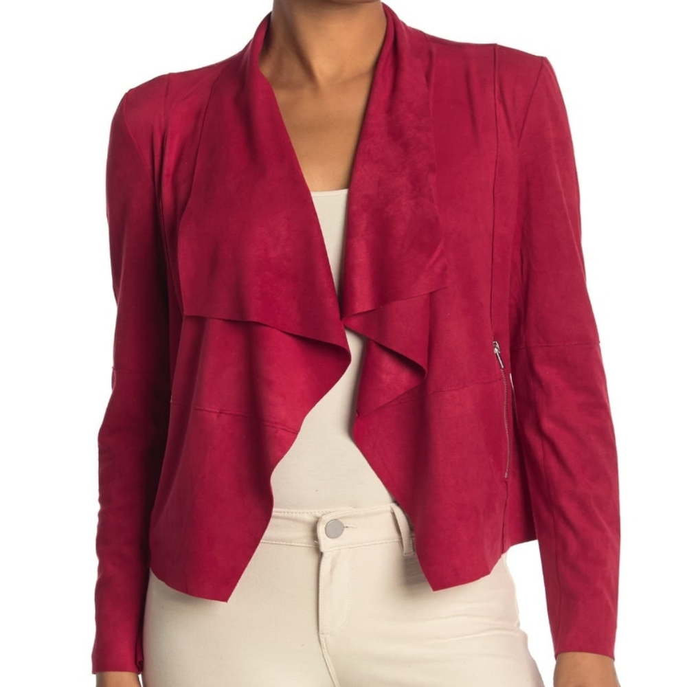Bagatelle Women's Draped Faux Suede Jacket
